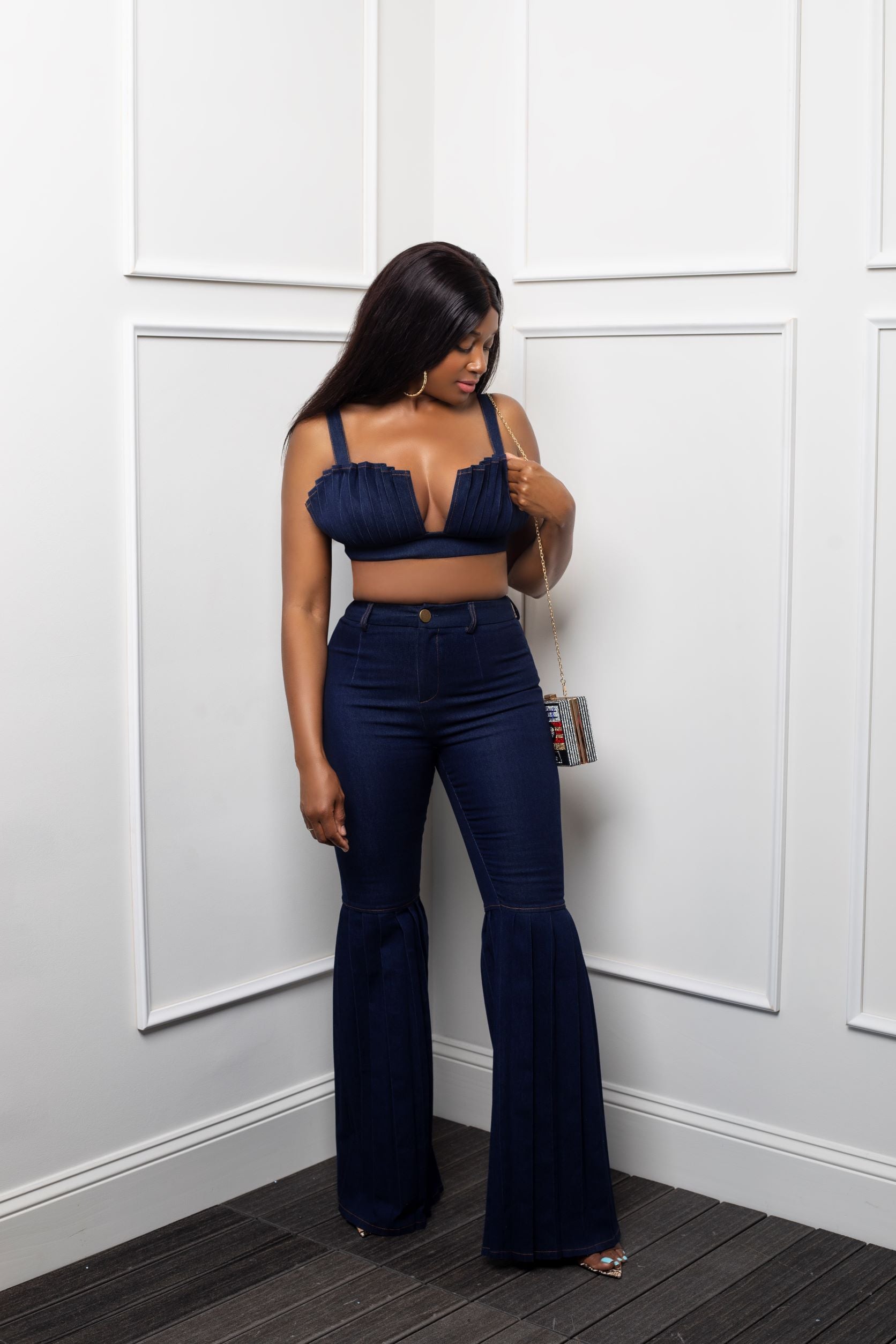 Two piece hotsell jean outfit