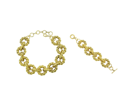 Gold Open Circle Chunky Necklace & Bracelet Set *(Can Be Sold Separately)