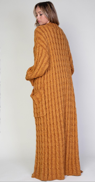 Hold Me Close Cable Knit Duster