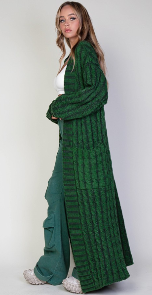 Hold Me Close Cable Knit Duster