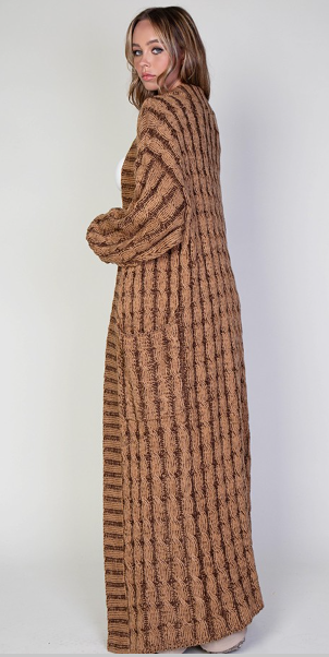 Hold Me Close Cable Knit Duster