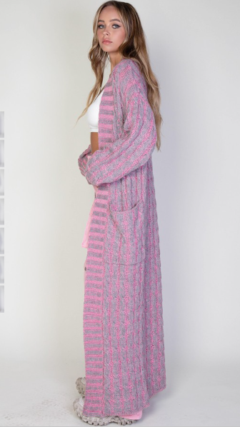 Hold Me Close Cable Knit Duster