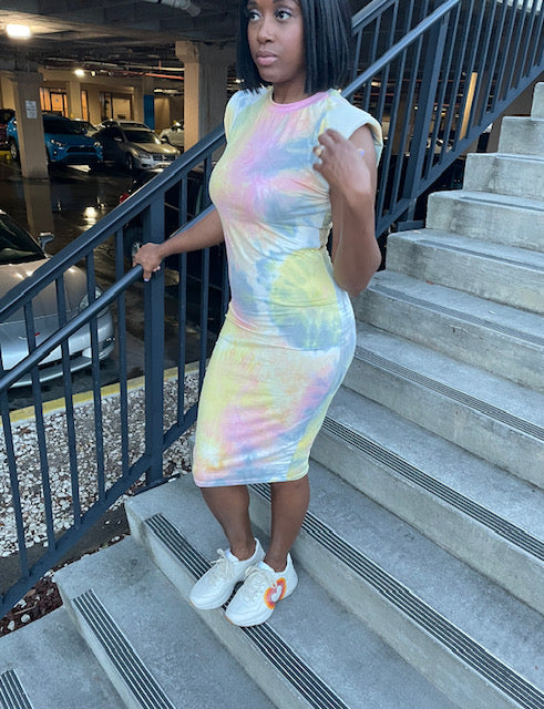 Kaleidoscope Tie-Dye Dress